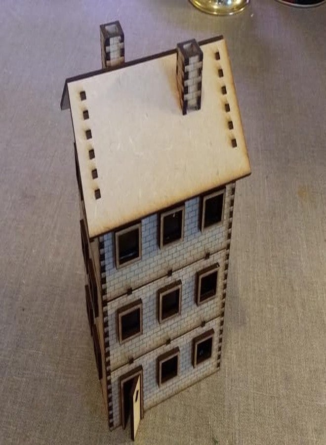 Raystar™ DIY Wooden House Model Kit, 3-Storey Building, Laser-Cut Assembly - Image 2